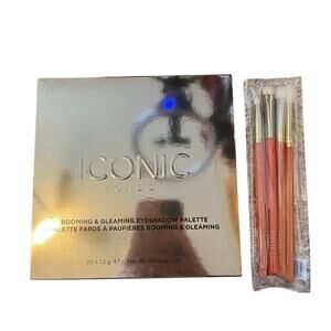 NWT! Iconic Booming and Gleaming Eyeshadow Palette and Eyeshadow Brushes